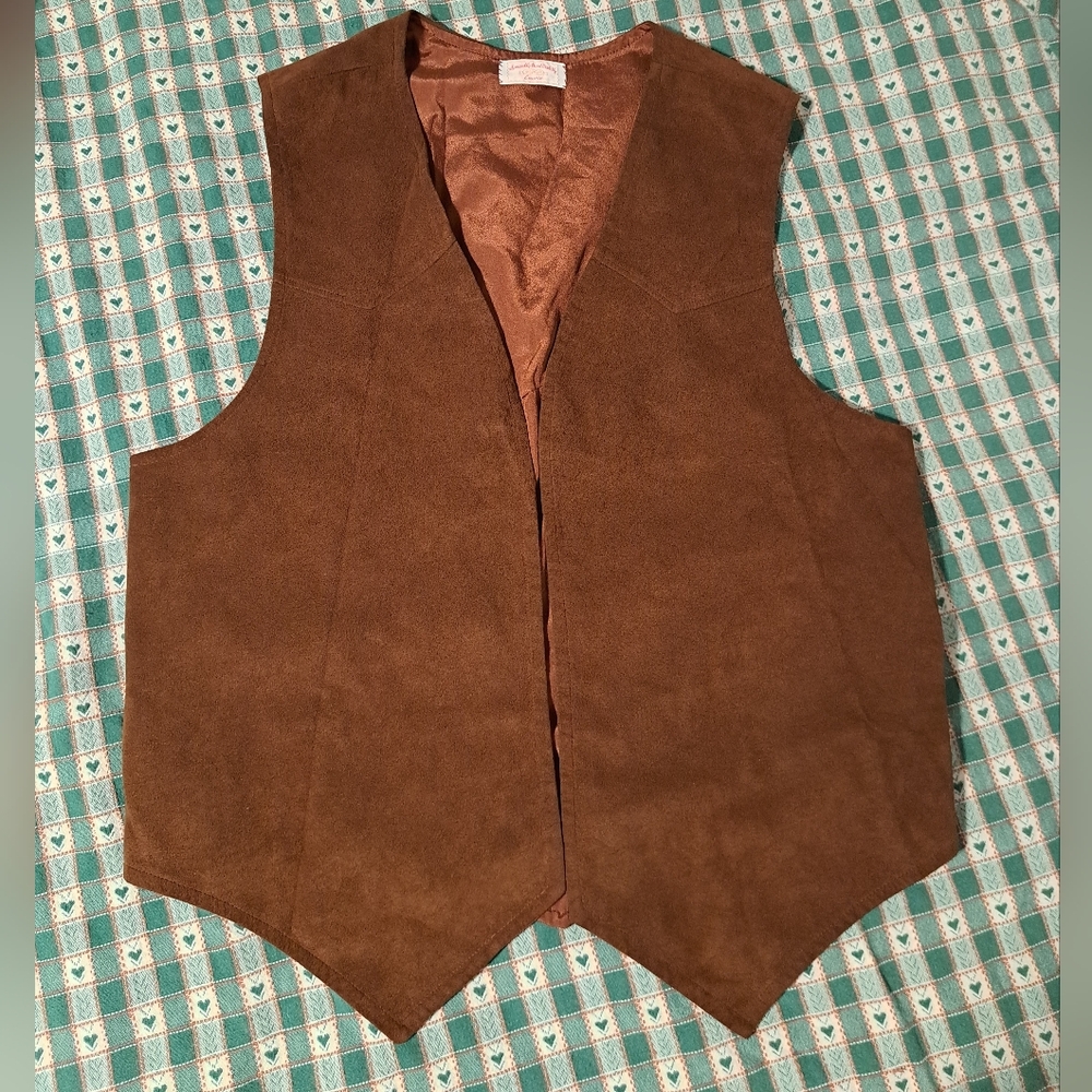 Vintage western suede vest